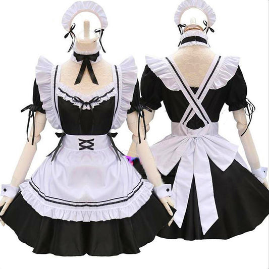 Cosfancy Lolita Maid Dress Cosplay Costume Set